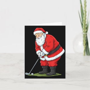Christmas Santa Golf Golfer Xmas Funny Christmas G Card