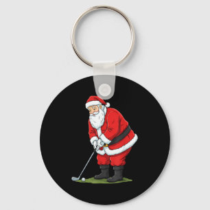 Christmas Santa Golf Golfer Xmas Funny Christmas G Key Ring