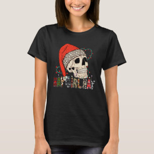 Christmas Santa  Graphic Hay Girl Hay Leopard Cost T-Shirt