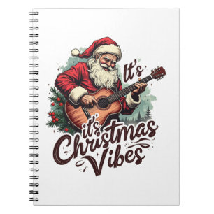 Christmas Santa Guitar Player - Rockin Around the Notebook