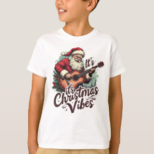 Christmas Santa Guitar Player - Rockin Around the T-Shirt
