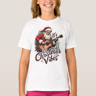 Christmas Santa Guitar Player - Rockin Around the T-Shirt