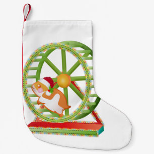 christmas santa hamster small christmas stocking