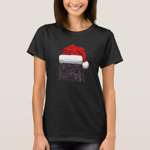 Christmas Santa Hat Affenpinscher Dog T-Shirt