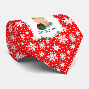 Christmas Santa Hat Afghan Hound Dog Fawn Funny Tie