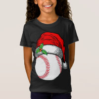 Christmas Santa Hat Baseball Sport Funny Gift