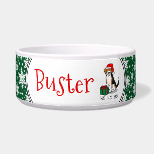 Christmas Santa Hat Beagle (tri colour 3) Dog Cute