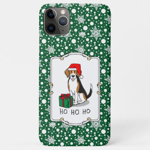 Christmas Santa Hat Beagle (tri colour 3) Dog Cute iPhone 11 Pro Max Case