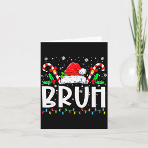 Christmas Santa Hat Bruh Xmas Pajamas Family Men W Card