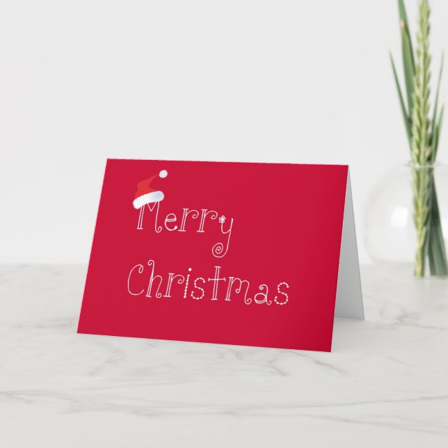 Christmas Santa Hat Card (Front)