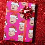 Christmas Santa Hat Custom Face Photo Wrapping Paper<br><div class="desc">Christmas Santa Hat Custom Face Photo Wrapping Paper</div>