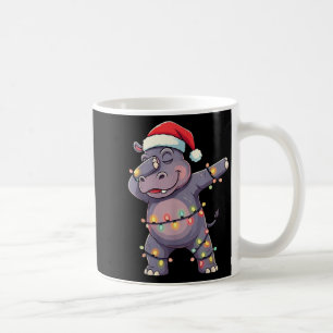 Christmas Santa Hat Dabbing Hip Xmas Lights Dab Gi Coffee Mug