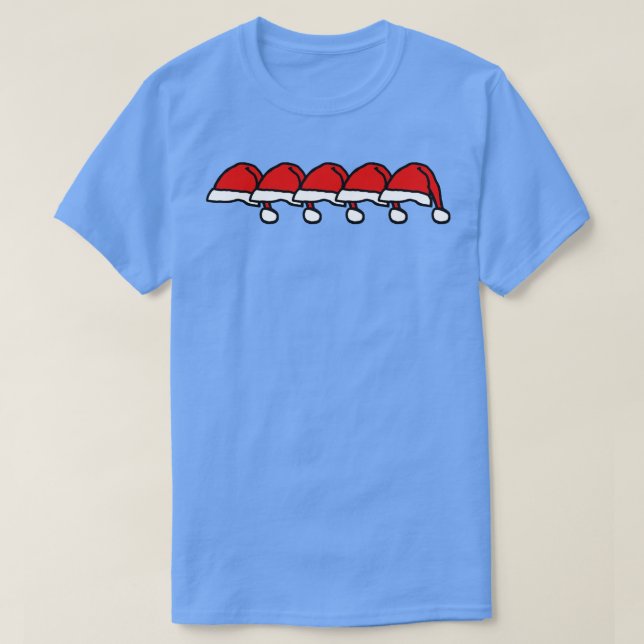 Christmas Santa Hat Five  T-Shirt (Design Front)