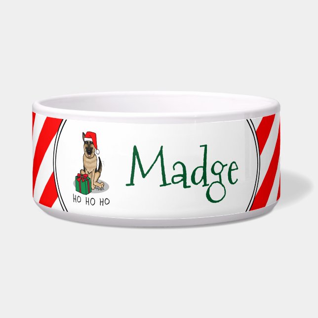 Christmas Santa Hat German Shepherd Dog Cute (Front)