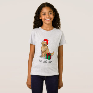 Christmas Santa Hat Golden Retriever Dog Cute T-Shirt