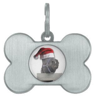 Christmas Santa Hat Horse Pet ID Tag