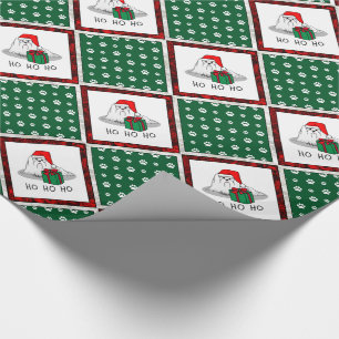 Christmas Santa Hat Maltese Dog Cute Funny Wrapping Paper