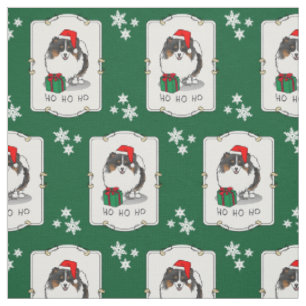 Christmas Santa Hat Pomeranian (tri-colour) Cute Fabric