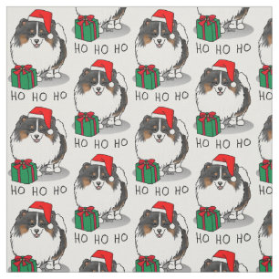 Christmas Santa Hat Pomeranian (tri-colour) Cute Fabric
