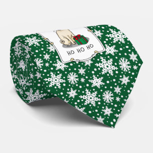 Christmas Santa Hat Pug Dog (light fawn) Cute Tie