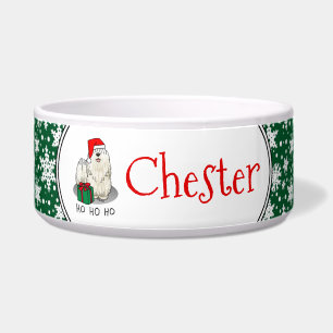 Christmas Santa Hat Puli Dog (white) Cute Funny