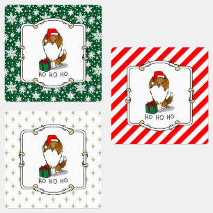 Christmas Santa Hat Shetland Sheepdog (sable) Cute