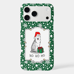 Christmas Santa Hat Siberian Husky (silver) Cute