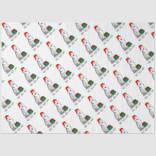 Christmas Santa Hat Siberian Husky (silver) Cute Tissue Paper