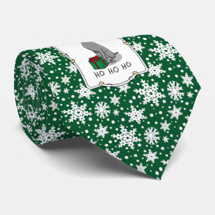 Christmas Santa Hat Weimaraner Dog (gray 1) Cute Tie