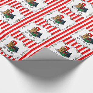 Christmas Santa Hat Yorkshire Terrier Yorkie Cute Wrapping Paper