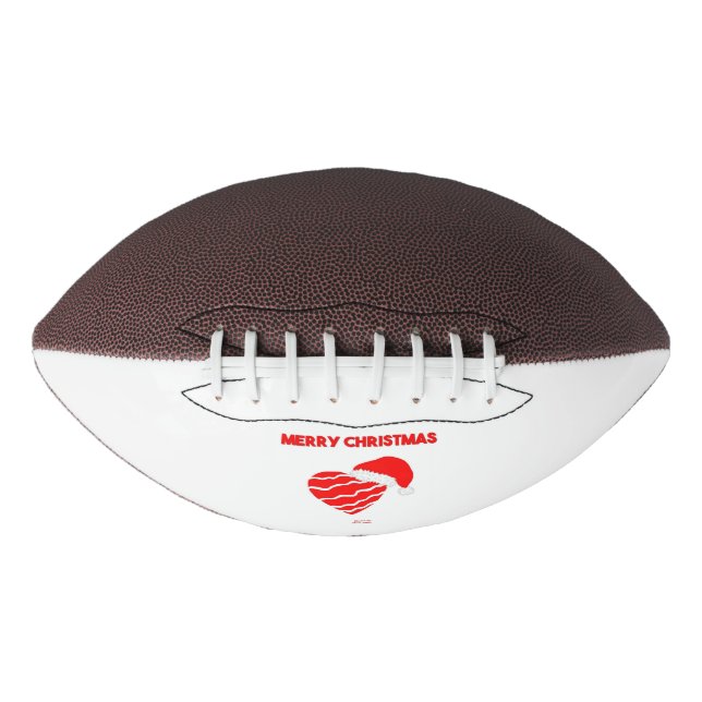 Christmas Santa Heart Football American Football (Front)