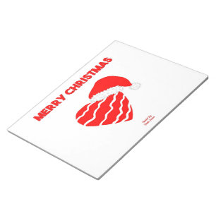 Christmas Santa Heart Notepad (27.9 cm x 21.6 cm)