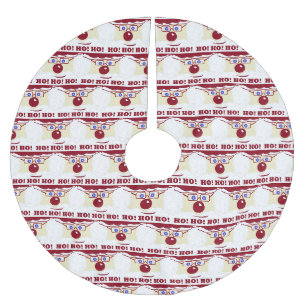 Christmas Santa HO! HO! HO! He's watching you! Brushed Polyester Tree Skirt