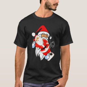 Christmas Santa Holding Santa Blow Mould With Cord T-Shirt