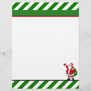 Christmas Santa Holiday letterhead stationery