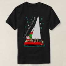 Christmas Santa in Sailboat  sailor