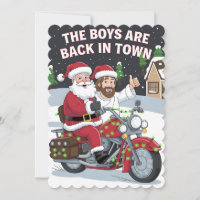 Christmas Santa Jesus On A Motorcycle Funny Xmas