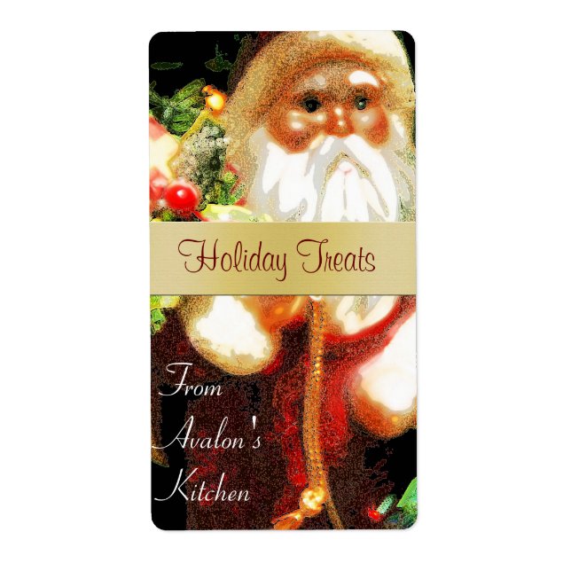 Christmas Santa Kitchen Treat Baking Label (Front)