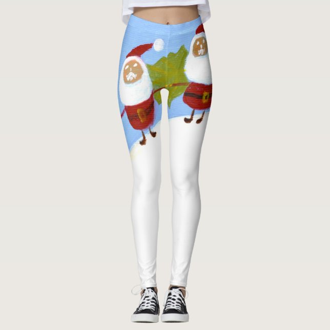 Christmas Santa leggings  (Front)