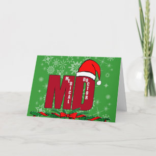 CHRISTMAS SANTA MD - MEDICAL DOCTOR HOLIDAY CARD