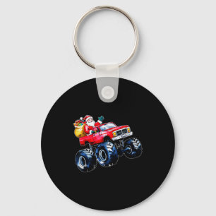 Christmas Santa Monster Truck Xmas Boys Kids Toddl Key Ring