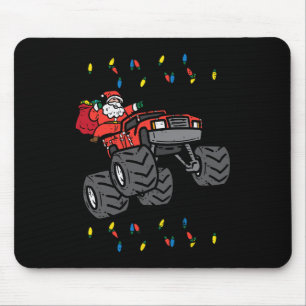 Christmas Santa Monster Truck Xmas Boys Kids Toddl Mouse Mat