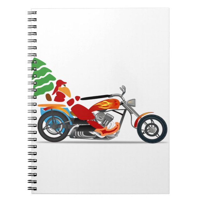 Christmas Santa motor Notebook (Front)