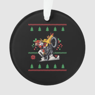 Christmas Santa Motor Rider Motorcycle Riding Ornament