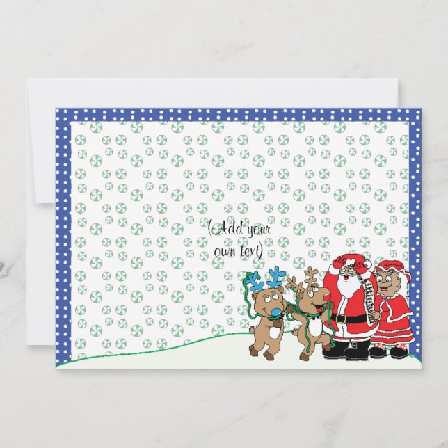 Christmas Santa Mrs Claus of Color Holiday Card (Front)