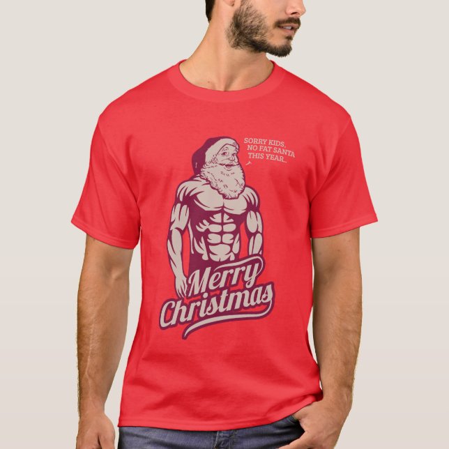 CHRISTMAS SANTA MUSCLE T-Shirt (Front)