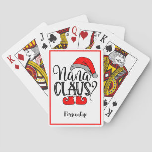 Christmas Santa Nana Claus Funny Holiday Playing Cards