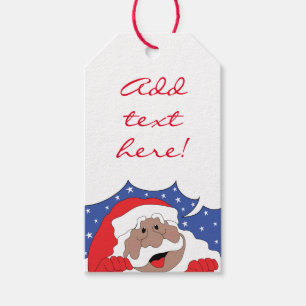 Christmas Santa of Color Says Gift Tags