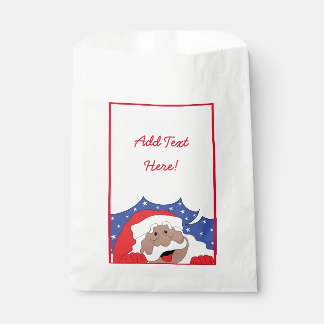Christmas SANTA of Colour SAYS Favour Bags (Front)