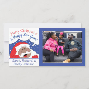 Christmas Santa of Colour Says Holiday Card